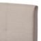 Baxton Studio Brookfield Fabric Upholstered Grid-Tufting Bed Frame- Queen