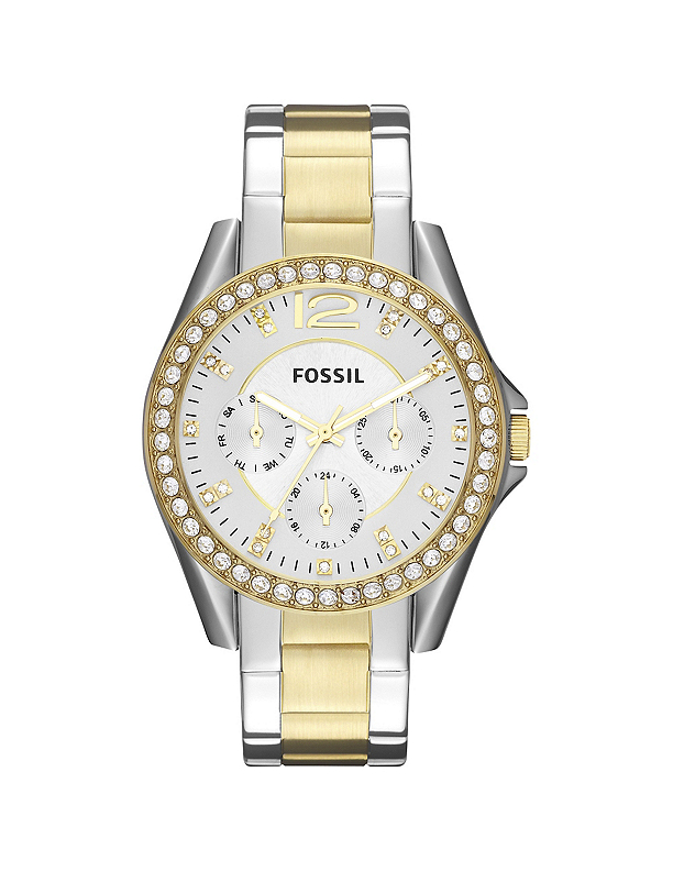 Fossil Women's hotsell Riley Stainless Steel Crystal-Accented Multifunction Quartz Watch