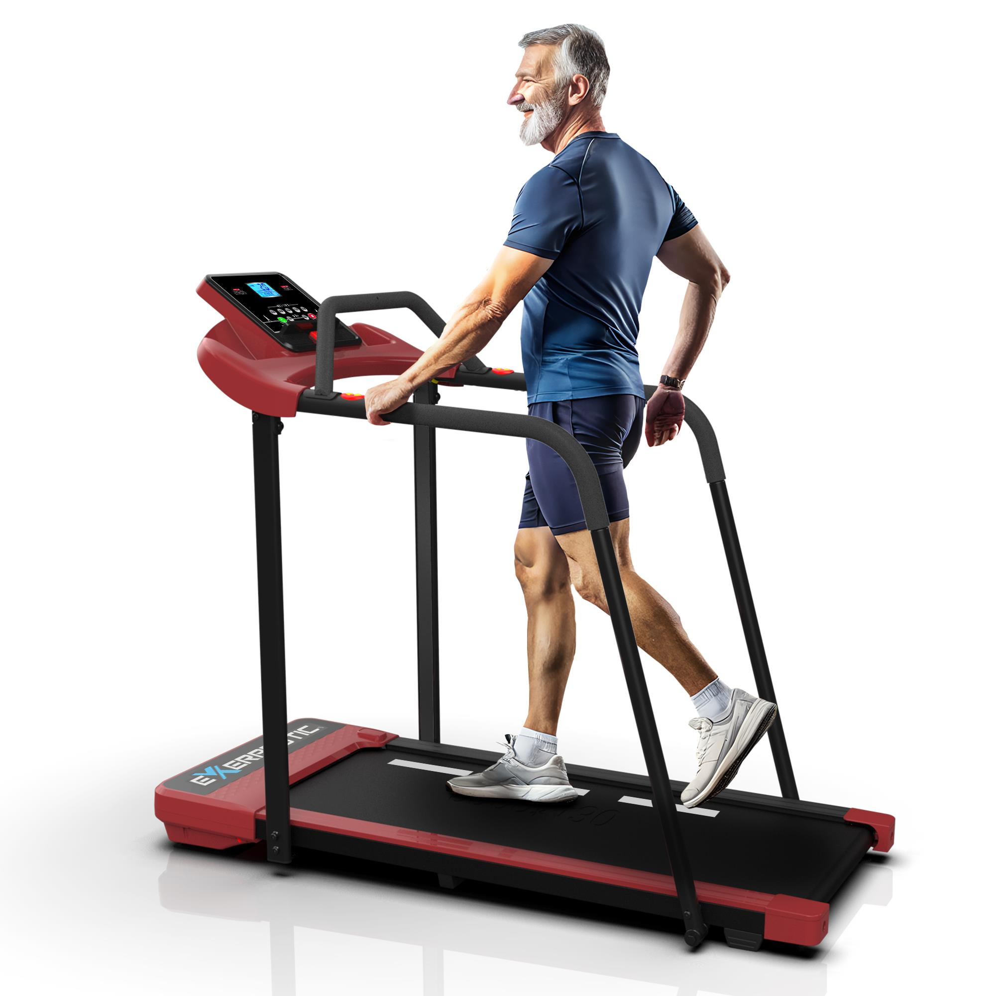 Fingerhut - Exerpeutic Senior Fitness Treadmill with Safety