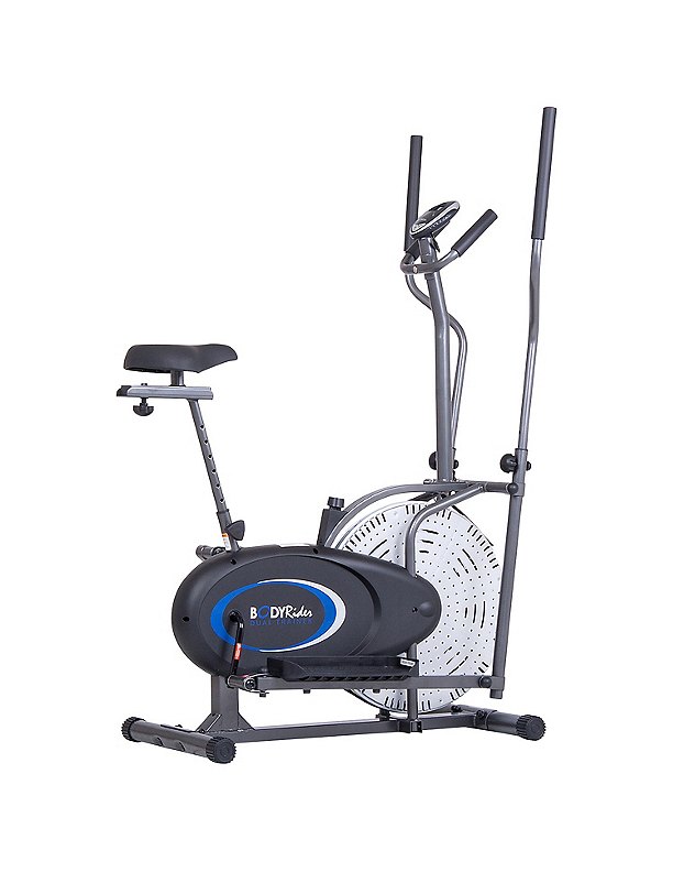 Fingerhut Body Flex Body Rider 2 in 1 Cardio Dual Trainer Elliptical and Upright Exercise Bike