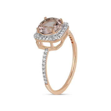 Sterling silver morganite ring, double halo CZ morganite ring offers