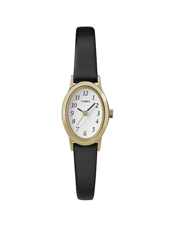 Fingerhut - Timex Women's Cavatina White Dial Goldtone Black
