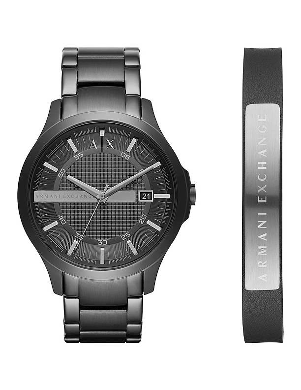 無料発送 Exchange Armani - Fingerhut Men's Stainless Black Hampton その他