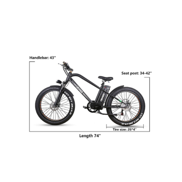 Fingerhut NAKTO Super Cruiser Fat Tire 26 48V Electric Bike