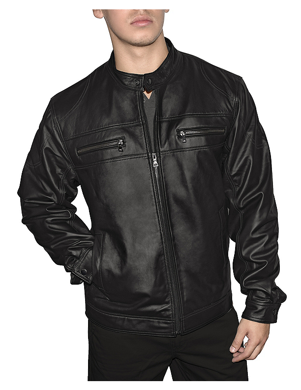 leather jacket USA製 Fingerhut - Victory Outfitters Men's Leather Racing Jacket
