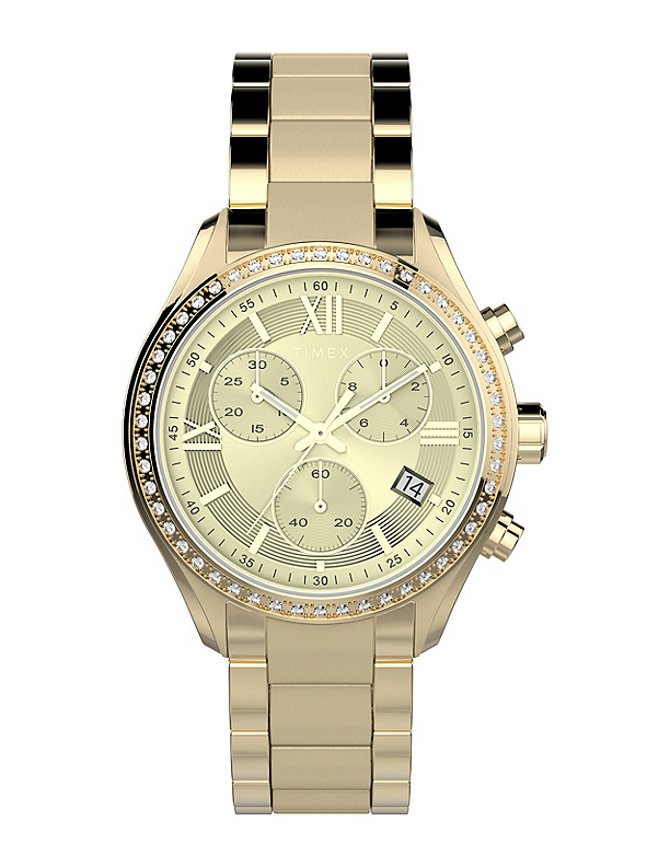 Timex gold chronograph watch clearance