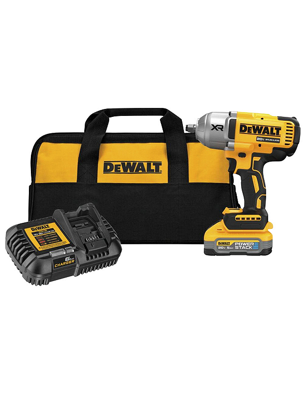 Fingerhut DeWalt 20V MAX XR 1 2 High Torque Impact Wrench Kit with POWERSTACK Battery
