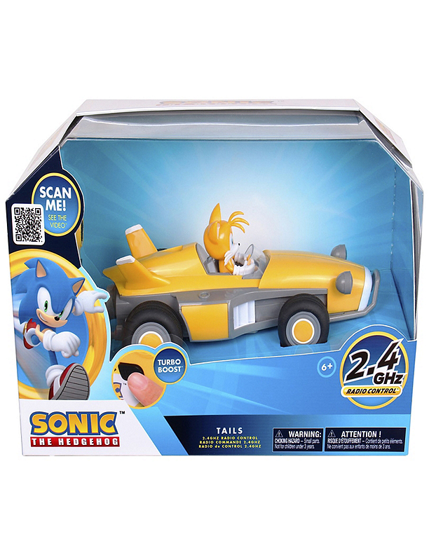 Fingerhut Sonic the Hedgehog Tails 1 28 Scale Remote Controlled Vehicle with Turbo Boost