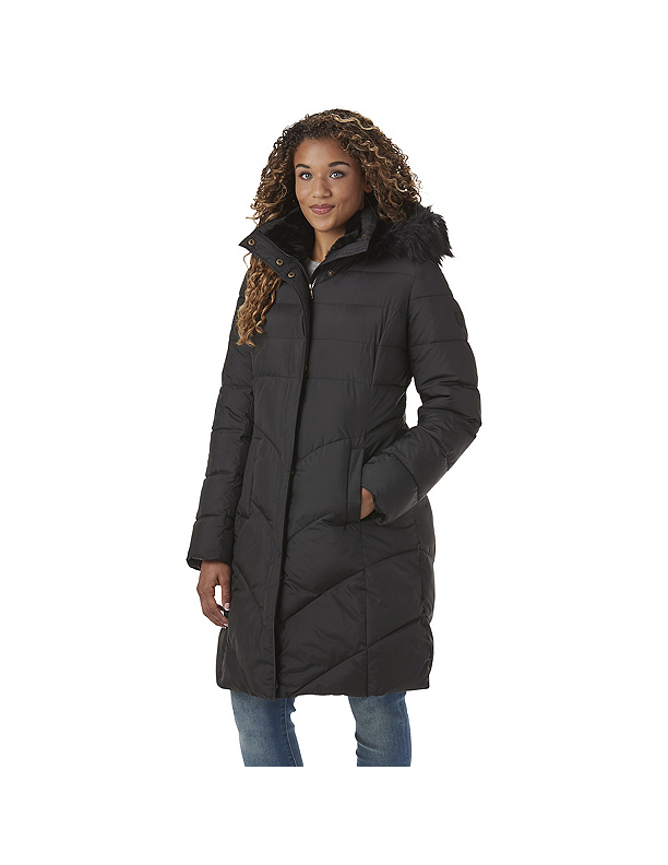 Fingerhut Larry Levine Women s Hooded Puffer Coat