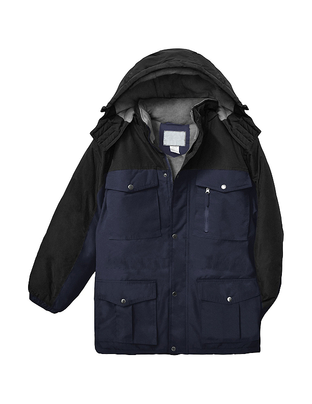 Fingerhut - Victory Outfitters Men's Colorblock Hooded Parka