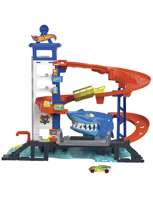 Hot wheels parking garage with shark deals