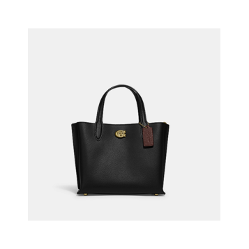 Fingerhut Coach Leather Willow Tote 24 Black