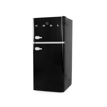Commercial Cool 4.5 Cu. Ft. Retro-Style Refrigerator with True Freezer - Black