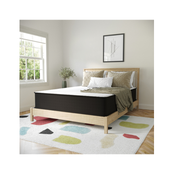 Baxton Studio Hampton Fabric Upholstered Bed Frame - Queen