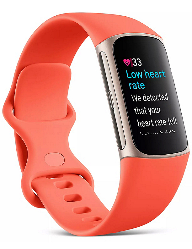 Fingerhut - Fitbit Charge 6 Fitness Tracker - Gold/Coral
