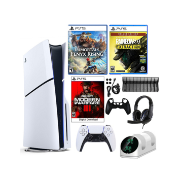 Sony PlayStation 5 Call of Duty III Slim Disc Console with 2 Games and Accessories Kit