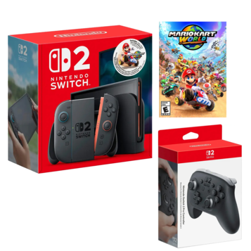 Nintendo Switch 2 System Bundle with Mario Kart World and Pro Controller