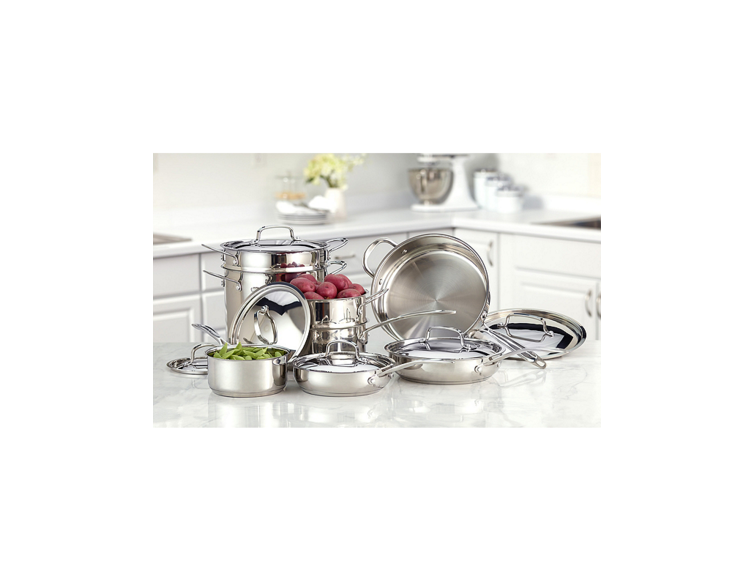 Fingerhut - 14-Pc. Stainless Steel Cookware Set