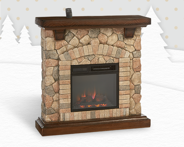 stone fireplace