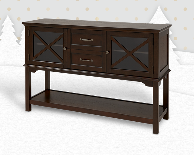 espresso console table