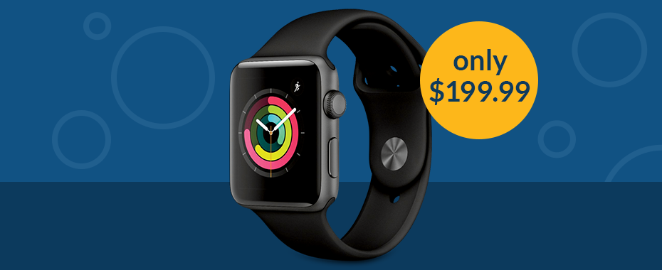 Apple Watch Series 3 in black - only $199.99